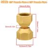 Sturdy Brass Female Swivels Flares Adapters with Sealing Gaskets Convenient Accessory for Fuels Transfer 2Pieces