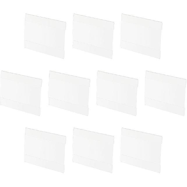 MECCANIXITY Wall Mount Acrylic Sign Holder, 3.1 x 2 Inch Clear Plastic Wall Sign Holders Horizontal Acrylic Frames for Offices, Stores, Restaurants,