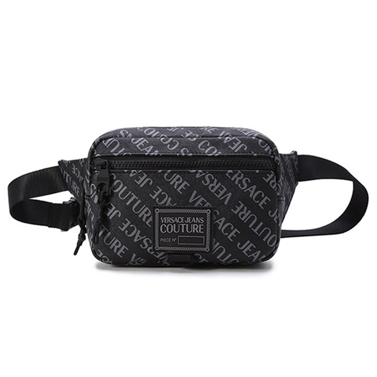 

Versace Jeans Couture Classic Monogram Print Waist Bag Fashion Commuter Crossbody Bag Men Bags Black 72YA4B48-ZS283-899 Basic Set (Bag+Dust Bag)
