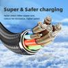 Ultra-Super Fast Charge Cable-6A 120W USB A To Type C Nylon Data Cord with Led Digital Display Cable