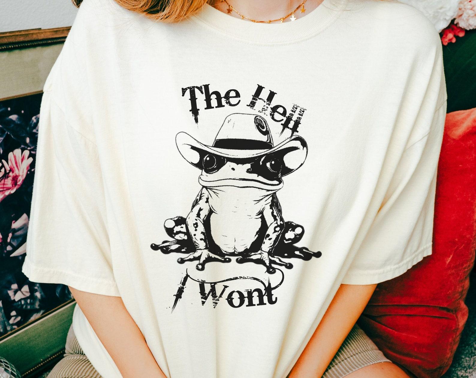 Funny Cowboy Frog Graphic Tee - Western Rebel Shirt M