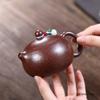 220ml Tradition Yixing Purple Clay Teapot Chinese Handmade Xishi Tea Pot Beauty Tea Infuser Kettle Household Zisha Teaware