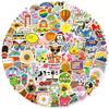 100 Small Size 4cm New Small Fresh Tape Mix and Match Stickers Cute Cartoon Outdoor Graffiti Stickers