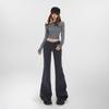 Low-rise Tooling Jeans Women's Autumn New American Spice Girls Slim and Thin Versatile Micro-flared Pants