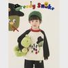Wulibuyi 2025 Boys' Long-Sleeve Cartoon Snake Sweater – Warm Winter Knit