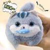 Cat Plush Tail Wagging Keychain Rabbit Kitten Doll Pendant Plush Bag Ornament  Bedroom Decoration