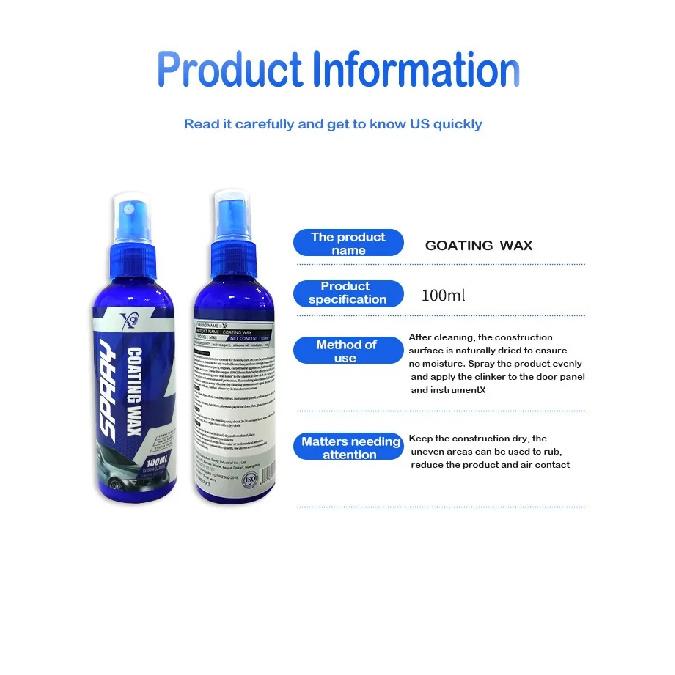 Car Plastic Restorer Polish for Auto Interior Exterior Trim Long-lasting Cleaner Agent Hydrophobic Auto Coating Car