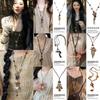 Retro ethnic style long pendant necklace light luxury niche high-end sweater chain temperament versatile personality jewelry women