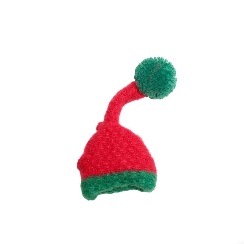 Mini Santa Hat Christmas Ornament Durability Cloth Decorations For Mantel Stocking Gift Wrapping