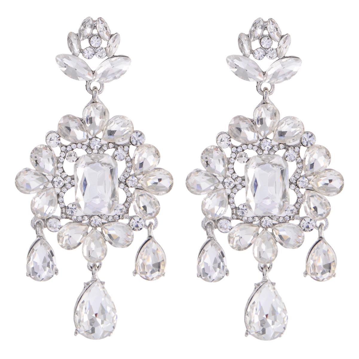 Роскошные серьги-кисточки со стразами: Элегантные хрустальные пусеты с европейским и американским колоритом