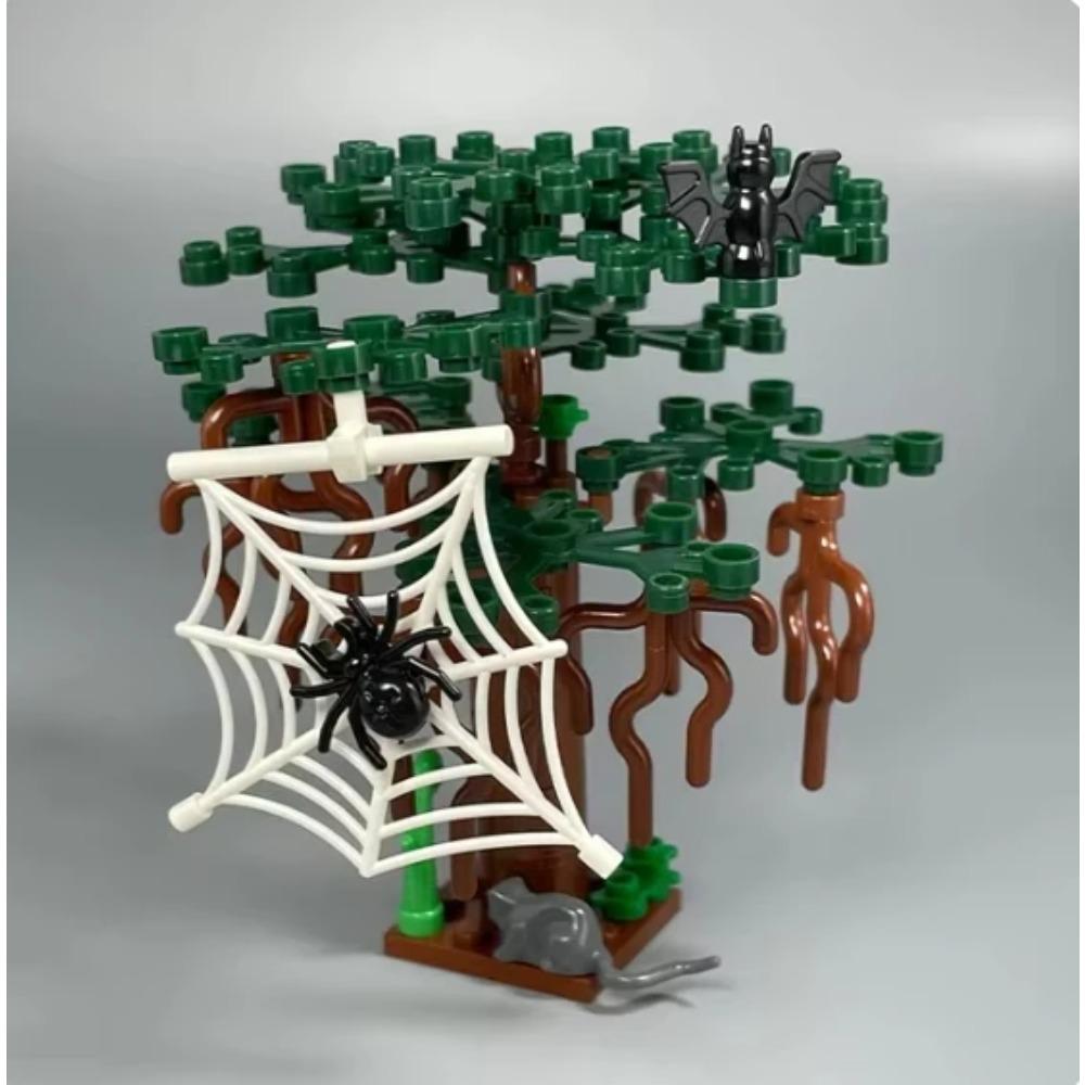 Halloween Scéna Stavebnice Postava MOC Hřbitov Náhrobek Had Myš Dýně Auto Netopýr Pouliční lampa Svíčka Cihla Hračka Dárek K023