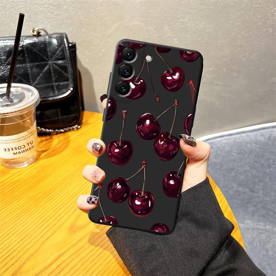 Phone Cover Case for Samsung Galaxy A53 A06 A52 A25 A05 A73 A57 A55 A23 A37 A12 A50 A70 A13 A16 A41 A51 A36 A17 A15 Fruit Cherry