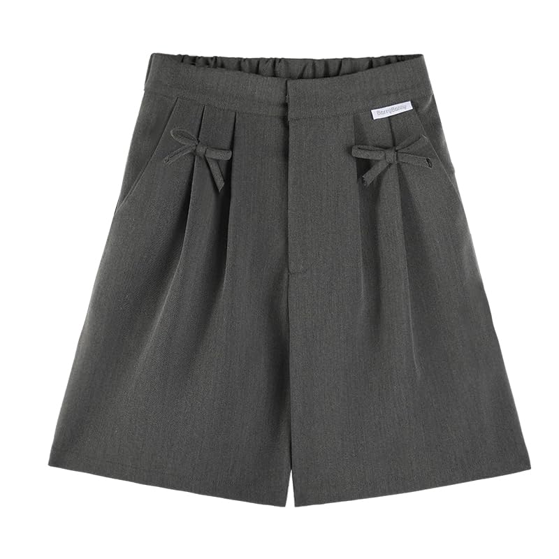 

Шорты для полувысокой эластичности со скрытым крючком и свободные для повседневной носки 140 см [Барри Банни] Дети, Девочки, Одежда для девочек, Брюки, Карманы, Лента, Лето, серый