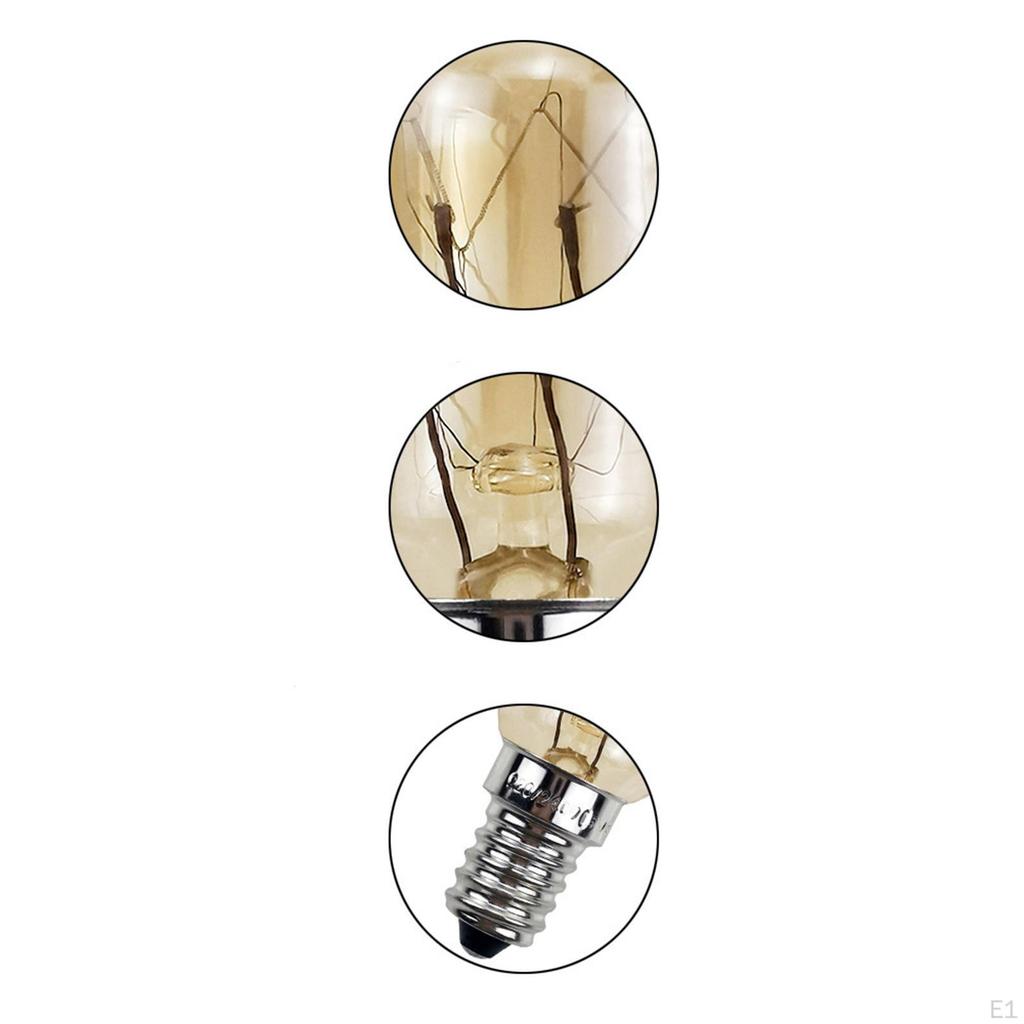 2 Pcs Oven Light Bulbs with E14 Base, Lamp, Replacement Appliance Bulb for Oven,