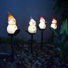 2/1PCS Solar Christmas Snowman Ground Plug-In Lights Outdoor Indoor Villa Lawn Garden Decorative Atmosphere Led Lights