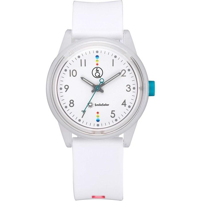 Q&Q SmileSolar Watch Solar Analog Matching Style Waterproof Urethane Band RP26-009 Men's White
