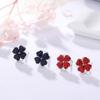 Rotating Four Leaf Grass Necklace for Women's Light Luxury, Simple and Versatile Fashion Love Set