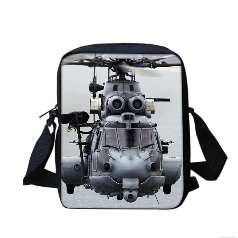 Helicopter Large Capacity Shoulder Bag, Compact and Trendy, New Mechanical Print, the Best Gift for Boys and Girls In School