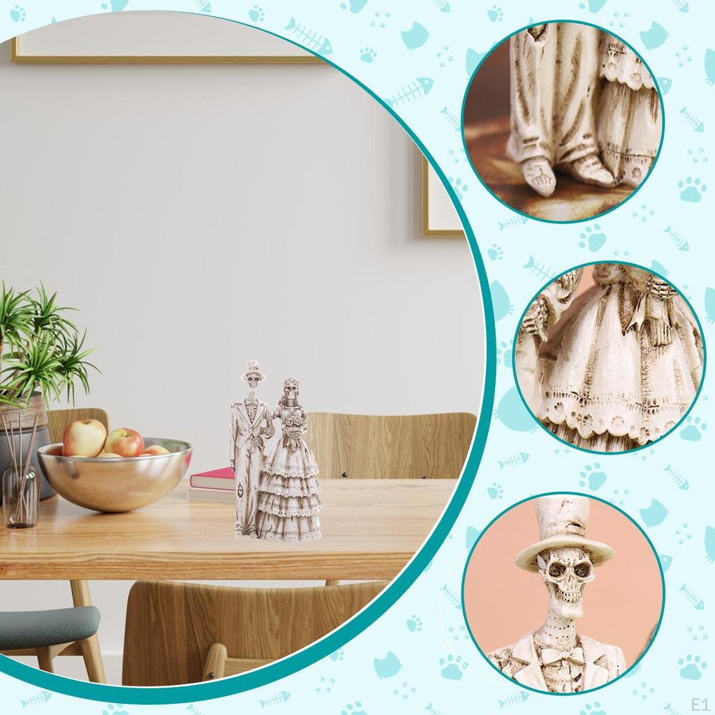 Dekorace Kostlivá Nevěsta a Ženich, Socha, Řemeslná sbírka Domácí dekorace Svatba Pár