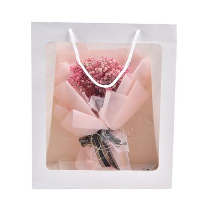 Valentinstags-Geschenktasche Blumenstrauß-Tasche mit Henkel Transparente Blumentasche Hochzeits-Geschenktasche