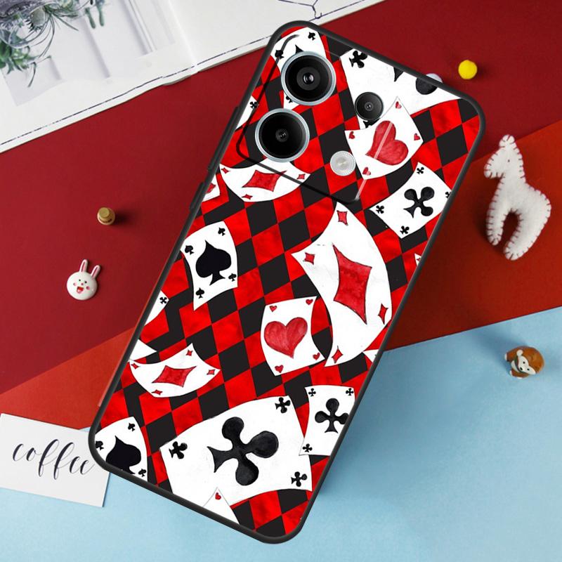 Poker Playing Card Case For Xiaomi Redmi Note 14 12 11 10 13 Pro 15 Pro Plus Redmi 15 14C 10C 12C 13C 15C Cover
