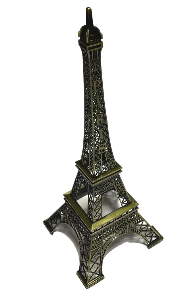 Natura Style Eiffel Tower Monument, European-Style Object for Interior Decor (Bronze, 48cm)