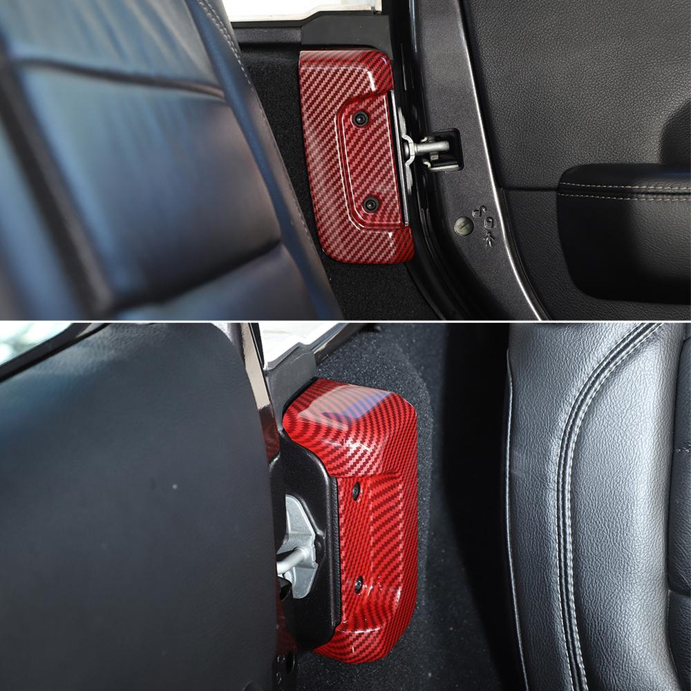 Car Rear Door Lock Buckle Decoration Cover Stickers For Jeep Wrangler JL 2018    2022 Interior Accessories