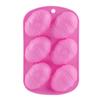 Yousheng Easter Egg Silicone Mold 6 Cavities Non-stick Food Grade Easy Release DIY Cake Decorating Fondant Chocolate Candy Jelly Ice Baking Mold