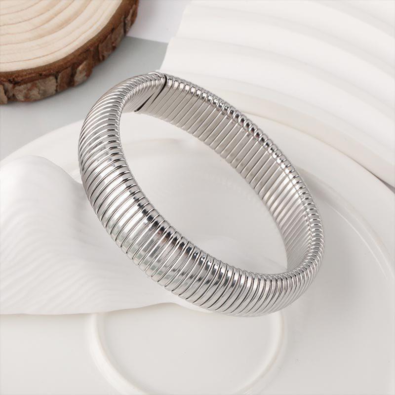 European and American Retro Striped Elastic Bracelet Simple Fashion Trend Adjustable Bracelet One Size(18CM~21CM)