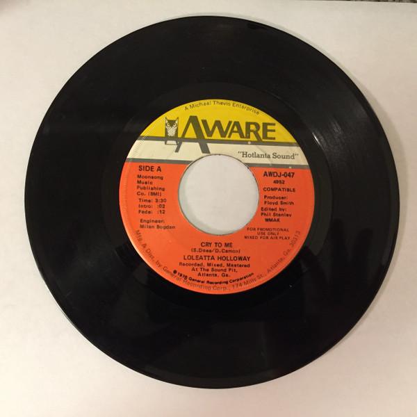 

7inch Record LOLEATTA HOLLOWAY - Cry To Me AWDJ047 Aware Soul/Funk Used