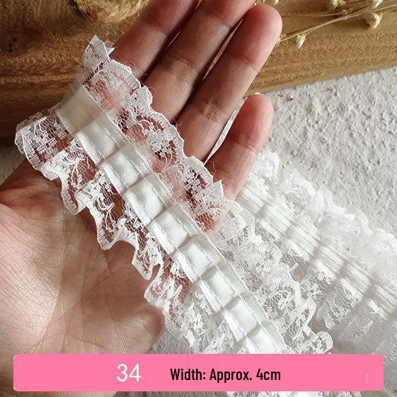 Handmade Lace Trim: Mesh for Baby Clothes, Curtains, Skirts, Pleated Decorative Fabric