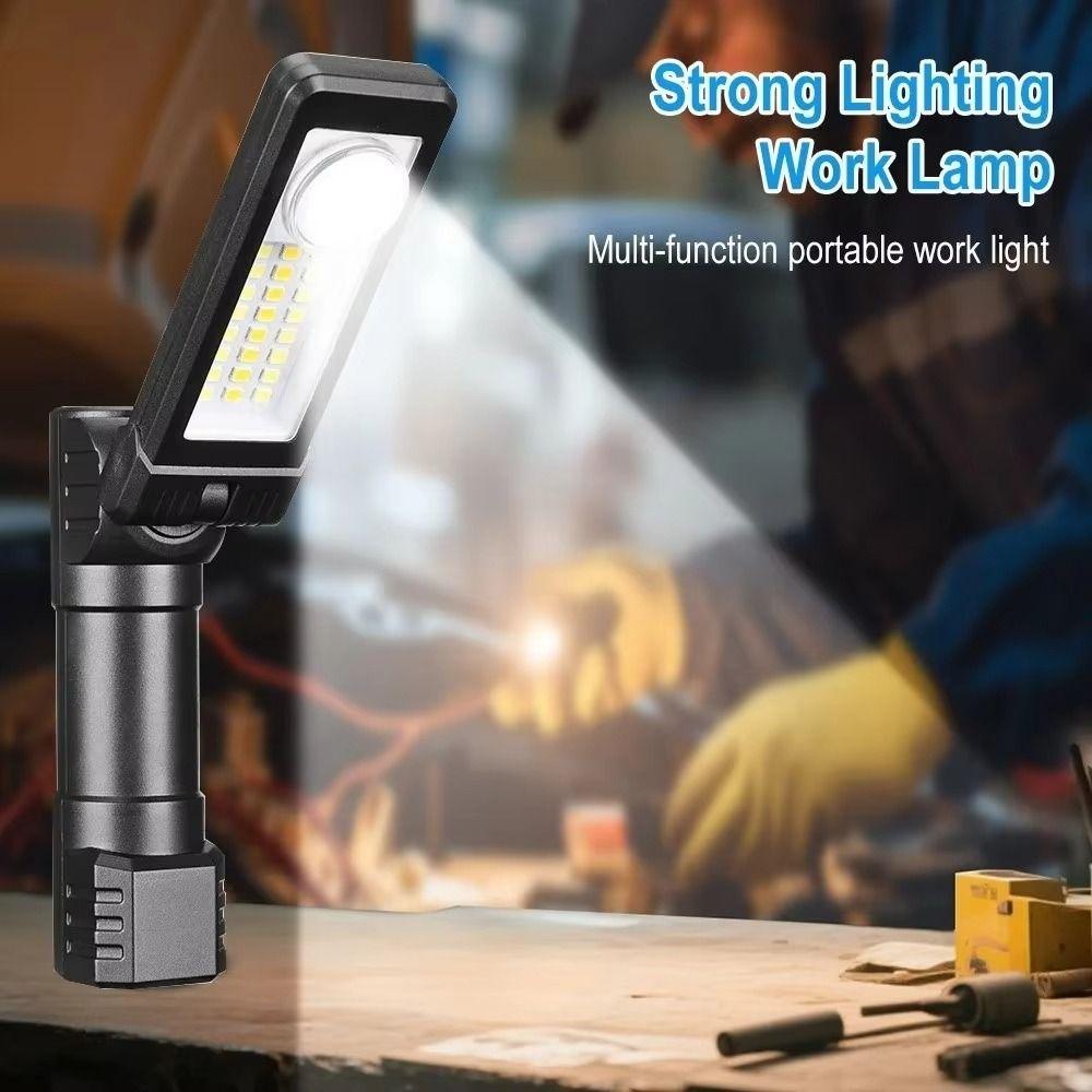 600 LM Brightness COB LED Work Light 1200 mAh Battery LED Warning Light Spot Lights  Camping Light