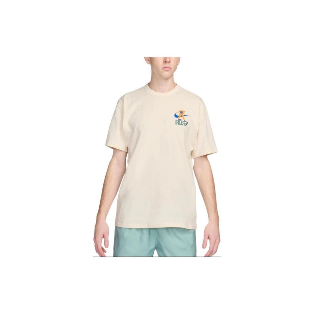 Nike Floral Alphabet Loose Round Neck Comfortable Short-Sleeve Drop Shoulder T-Shirt Men Tops Solid FV3741-901