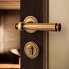 Top Performance High End French Style Antique Retro Zinc Alloy Mute Mechanical Split Wood Door Lock Handle Set Hotel