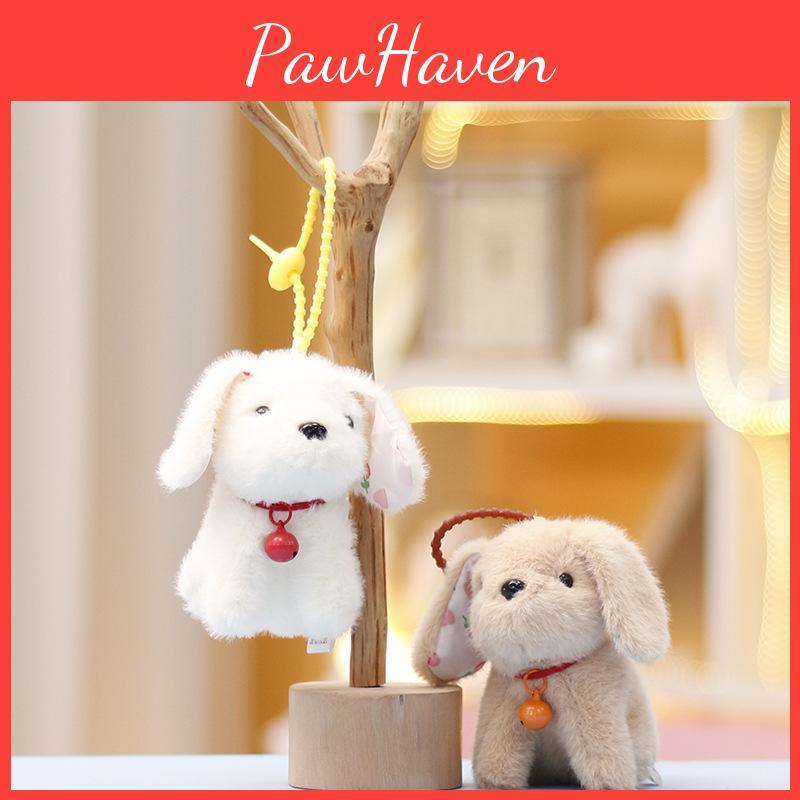 Bell Dog Plush Toy Keychain Stuffed Doll Animal Cartoon Pendant Gift Decoration