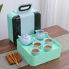 Ge Kiln Ru Porcelain Portable Kung Fu Tea Set