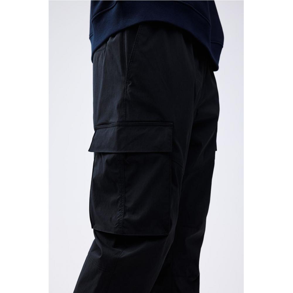 H M sliM Fit Nylon Cargo Jogger Pants Black