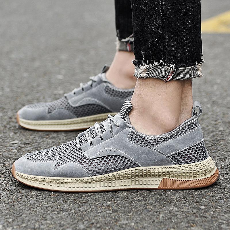 9260 Men'S Shoes Mesh Shoes Summer Sports Shoes Hollow Ventilation Holes Lightweight Running Shoes Comfortable Walking Casual Shoes