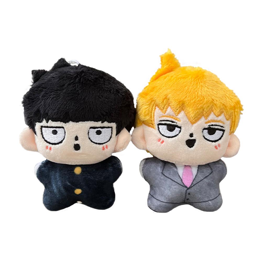 12cm Kageyama Shigeo Plush Doll Keychain Bag Pendant Cartoon Anime Figure Reigen Arataka Plushies Kawaii Stuffed Toy Collection
