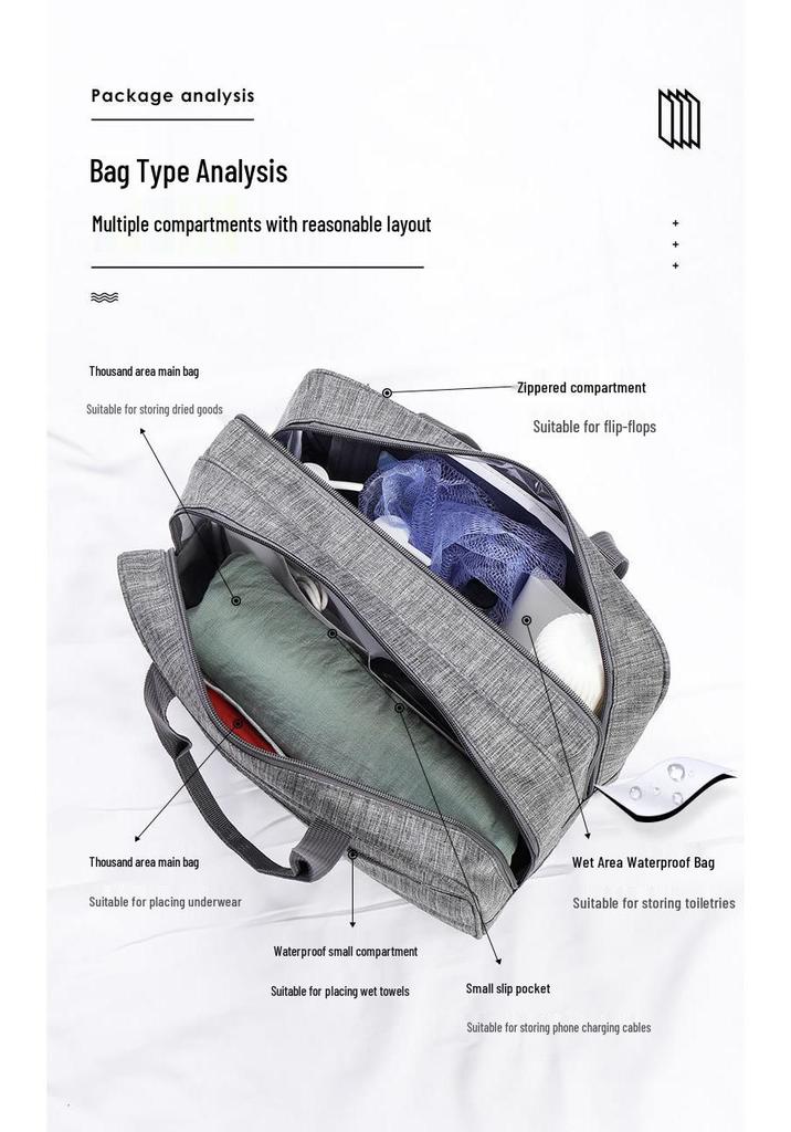 Waterproof Large Capacity Wet/Dry Separation Beach & Swim Bag