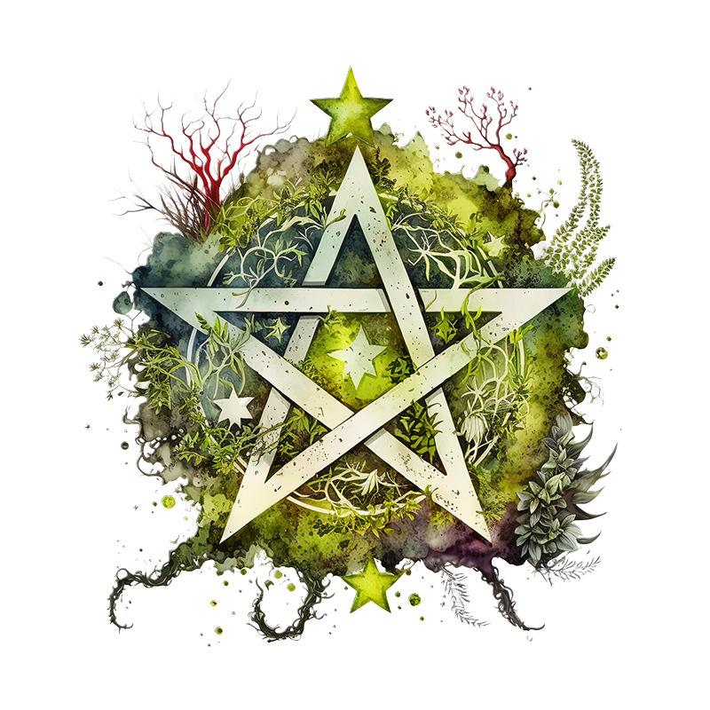 

Green Plant Star Wall Stickers for Bedroom Bathroom Toilet Waterproof Peel and Stick Decoration Kids Room Home DIY Removable Vinyl Art 30x30CM зелёный