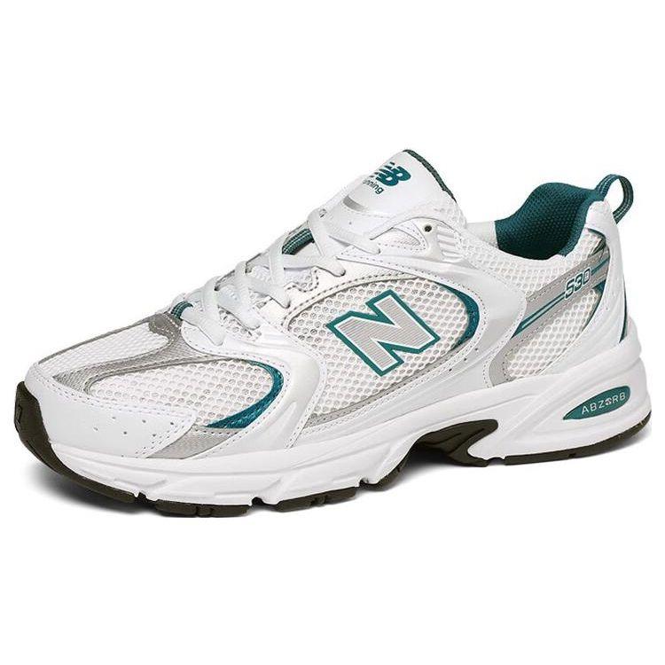 New Balance 530 Weiß Silber Grün Unisex Sneaker Silber-Metallic MR530AB