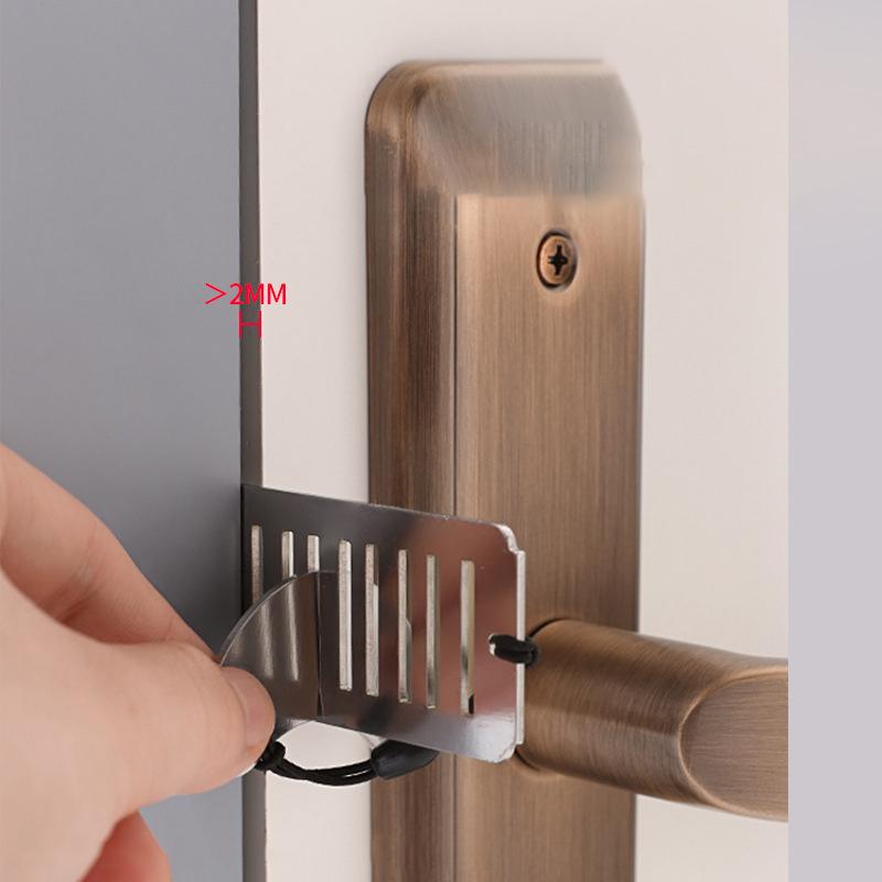 Portable Door Lock Punch-Free Security Door Locker Safety Latch Metal Lock Home Room Hotel Travel Anti Theft Door Stopper Tool