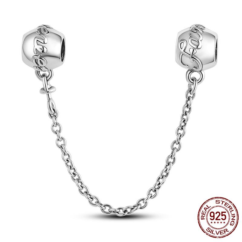 925 Silver Clasp CZ Pave Daisy Beads Stopper Clip Fit Original Bracelet Jewelry 1