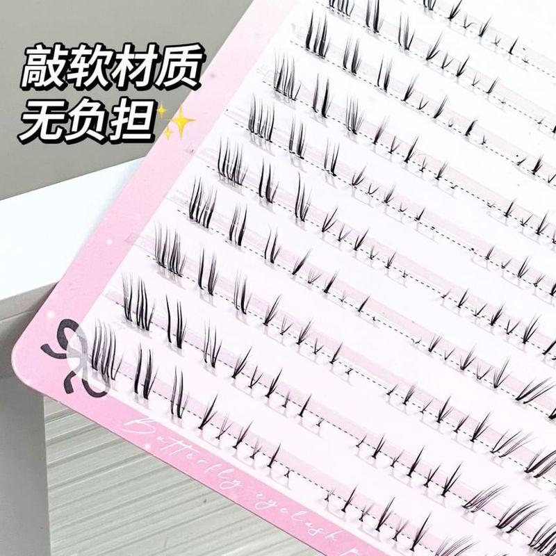 LuxeFlutter - Natural Fox Eye Cluster Low False Eyelashes