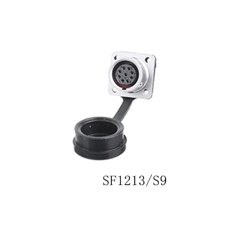 WEIPU SF12 Waterproof M12 2 3 4 5 6 7 9 Pin Wire Cable Aviation Connector Docking Back Nut Male Plug Female Socket Panel Mount