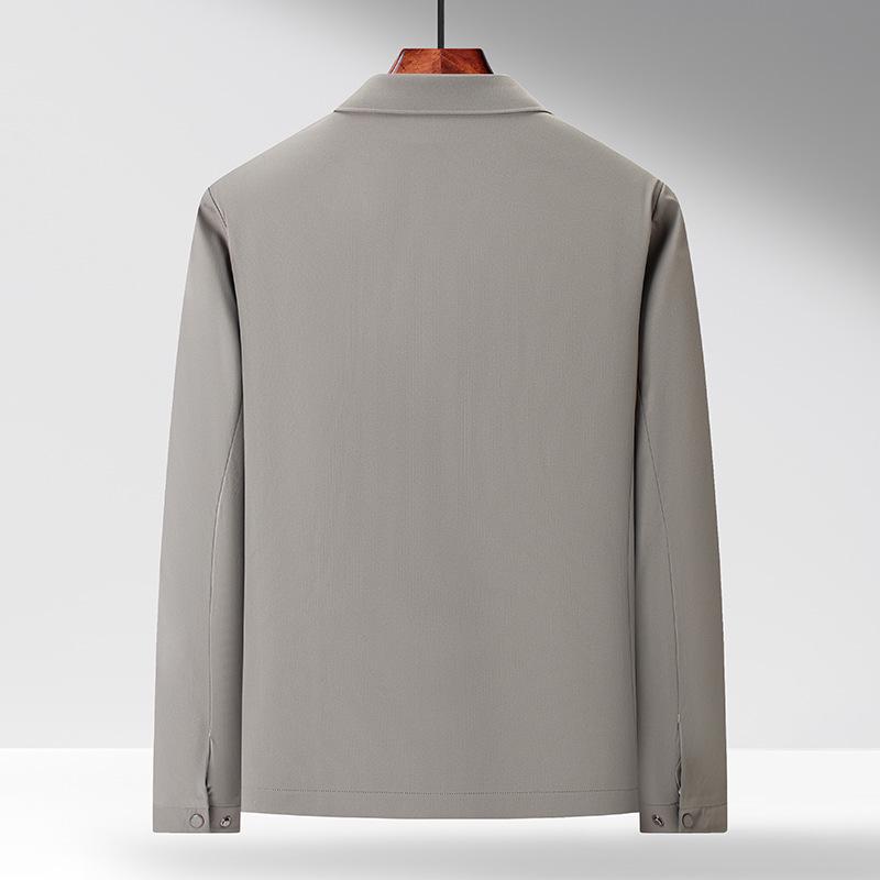 Men's Mid-Age & Senior High-End Casual Lapel Jacket for Spring & Autumn