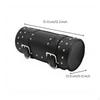 Motorcycle Tool Bag, Vintage Leather Saddlebag, Universal Handlebar Storage Black Studded 31x13x13cm