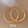 Fashion Blogger, Gold Big Circle Earrings, Female Giant Good-Looking Studs, Cold Wind Earrings, Fashionable Exaggerated Plain Circle Earrings.
