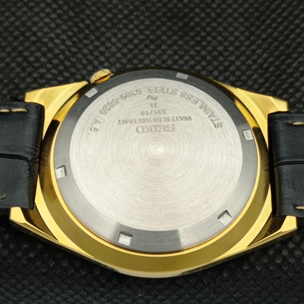 REFURBISHED VINTAGE SEIKO 5 AUTO 6309A JAPAN MENS DAY/DATE BLACK WATCH A309511-9 Seiko-a309511-1